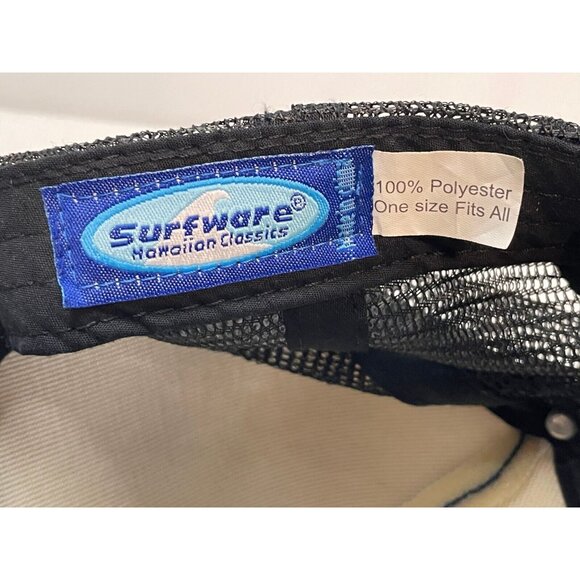 Hawaii Pineapple trucker mesh hat cap 6 1/2" snap back Surfware black - Picture 5 of 7